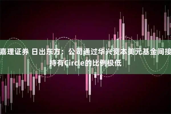 嘉理证券 日出东方：公司通过华兴资本美元基金间接持有Circle的比例极低