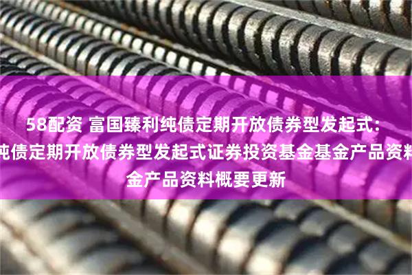 58配资 富国臻利纯债定期开放债券型发起式: 富国臻利纯债定期开放债券型发起式证券投资基金基金产品资料概要更新