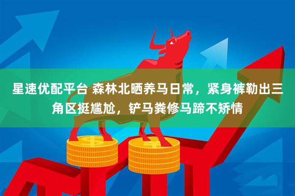 星速优配平台 森林北晒养马日常，紧身裤勒出三角区挺尴尬，铲马粪修马蹄不矫情