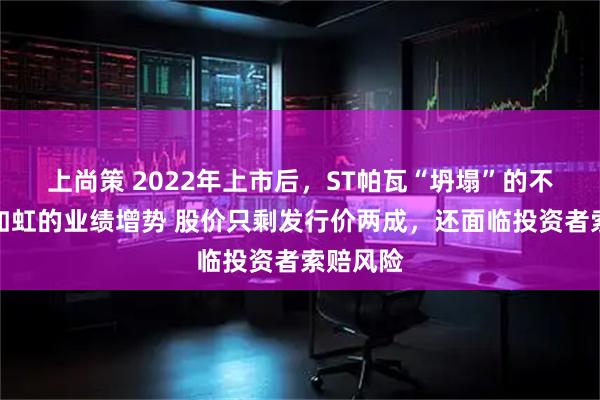 上尚策 2022年上市后，ST帕瓦“坍塌”的不止气势如虹的业绩增势 股价只剩发行价两成，还面临投资者索赔风险